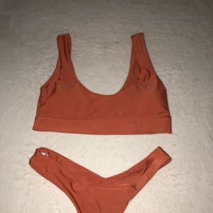 New burnt orange thong bikini !!